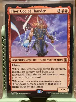 MTG Thor, God of Thunder Normal M0156 Marvel Super Heroes NM - Image 1