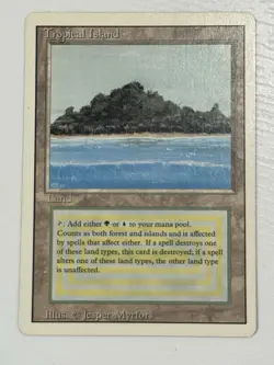 Magic the Gathering Tropical Island Land Revised Edition - Image 1