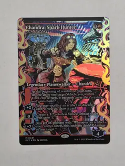 Chandra, Spark Hunter - Foil - Borderless - Aetherdrift - Near Mint - MTG - Image 1