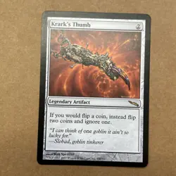 MTG Krark's Thumb Mirrodin Rare MAGIC NM 2003 sharp - Image 1