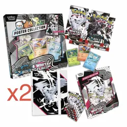 Pokemon 2x Black Bolt Binder + Poster & 2x White Flare Binder + Poster Sams Club - Image 2