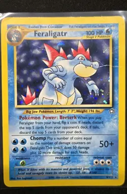 Feraligatr Neo Genesis Holo Rare 4/111 Pokemon TCG Damaged - Image 1