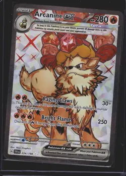 Pokemon TCG - Arcanine ex #224/198 Scarlet & Violet Base Set NM - Image 1