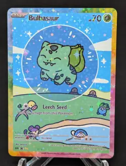 BUBBLE BULBASAUR EX POKEMON CARD * FAN ART * MEW FRIENDS Paldean 232/091 - Image 1
