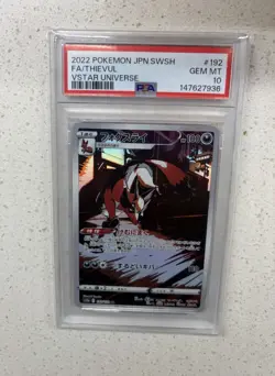 2022 POKEMON JPN Swish #192 Thievul Full Art PSA 10 GEM VSTAR UNIVERSE - Image 1