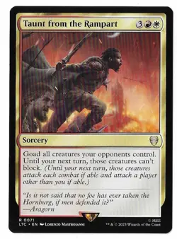 MTG Taunt from the Rampart Lord of the Rings Commander (LTC) Rare #0071 Unplayed - Image 1