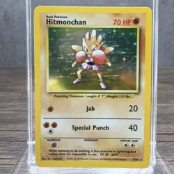 1999 Pokemon Hitmonchan Base Set Holo Rare 7/102 Basic English. NM - Image 1