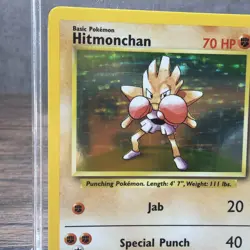 1999 Pokemon Hitmonchan Base Set Holo Rare 7/102 Basic English. NM - Image 2