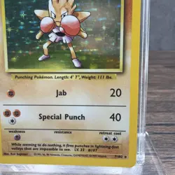 1999 Pokemon Hitmonchan Base Set Holo Rare 7/102 Basic English. NM - Image 4