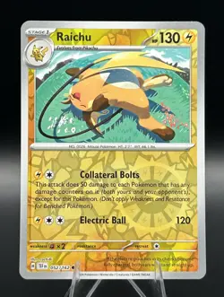 Raichu 052/162 Common Temporal Forces Pokemon Reverse Holo Near Mint 052/162 - Image 1