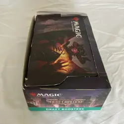 MTG Streets of New Capenna Draft Booster Box - open - contains 25 sealed packs - Image 2