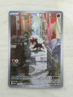 Pokemon TCG Litleo 139/132 Mega Evolution Illustration Rare NM - Image 1