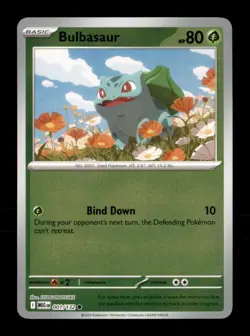 Bulbasaur 001/132 Common Mega Evolution Pokemon Reverse Holo Near Mint - Image 1