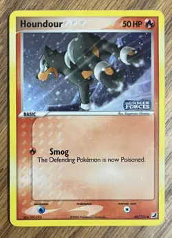 Houndour 60/115 Reverse Holo Unseen Forces Pokemon TCG - Image 1