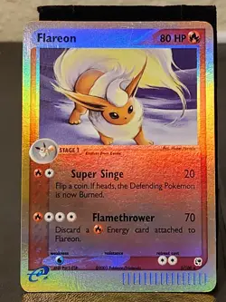 Pokemon TCG Flareon Reverse Holo 5/100 EX Sandstorm great condition. - Image 1
