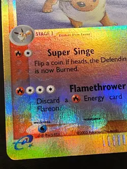 Pokemon TCG Flareon Reverse Holo 5/100 EX Sandstorm great condition. - Image 5