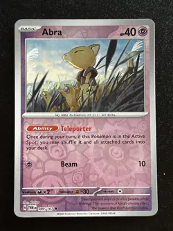Abra 080/167 Common Twilight Masquerade Pokemon Reverse Holo Near Mint 080/167 - Image 1