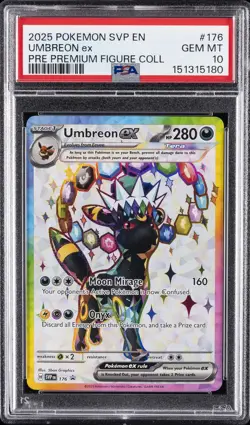 2025 POKEMON SVP EN-SV BLACK STAR PROMO #176 UMBREON EX PSA 10 - Image 1
