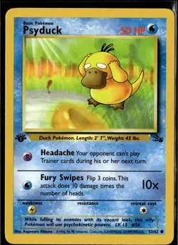 Psyduck 53/62 Common Fossil Pokemon 1st Edition Near Mint - Image 1