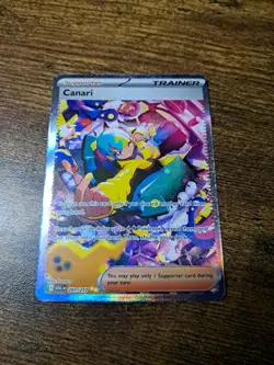 Pokemon TCG Canari Trainer Supporter Full Art Holo EN 291/217 - Image 1