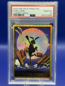 One Piece PRB02 Premium Booster Vol. 2 Don!! Carrot Gold Holo EN PSA 10 - Image 1