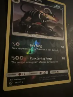 Houndoom 59/111 Reverse Holo Pokemon Sun & Moon Crimson Invasion Card - Image 3