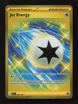 Jet Energy 252/191 Holo Hyper Rare Surging Sparks Pokemon Cards - Image 1