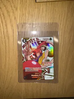 Bandai One Piece Card Game Monkey D. Luffy ROUND1 Promo OP01-003 Foil - Image 1