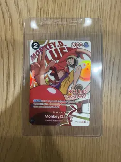 Bandai One Piece Card Game Monkey D. Luffy ROUND1 Promo OP01-003 Foil - Image 3