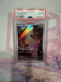 Pokemon TCG Charmander 168/165 SV2a Card 151 Art Rare Holo Japanese PSA 10 - Image 1