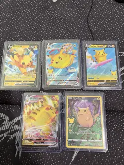 Pokemon TCG Vivid Voltage Pikachu 5-Card Lot V/VMAX Flying & Surfing 2020 - Image 1