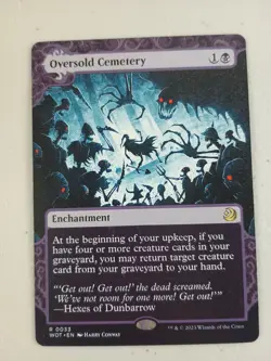 Magic The Gathering Oversold Cemetery - Extended Art WOT R 0033 NM MTG - Image 1