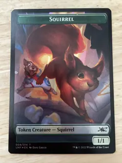 MTG Squirrel (008) Food (010) FOIL Token Unfinity NM/M - Image 2