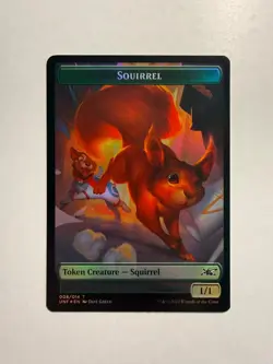 Squirrel/Food Double-sided Token 8/11 MTG Unfinity Foil - Image 1