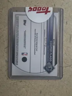 COOPER FLAGG 2025-26 BOWMAN CHROME AUTO TRUE GREEN 28/99 ROOKIE 1ST ONE REDEEMED - Image 2
