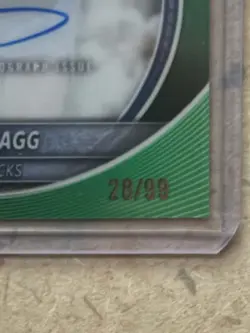 COOPER FLAGG 2025-26 BOWMAN CHROME AUTO TRUE GREEN 28/99 ROOKIE 1ST ONE REDEEMED - Image 3