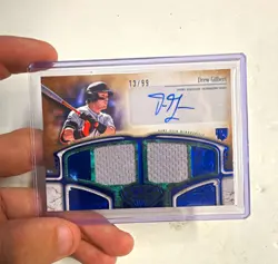Topps 2026 Tier One - Drew Gilbert ATIR-DG Auto Dual Relic Giants 13/99 - Image 1