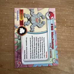 1999 Topps Pokemon #68 Machamp Holo Black Logo Series 1 In Top Loader - Image 2