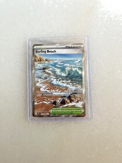 Surfing Beach 114/086 NM Chaos Rising Full Art Pokemon Card - Image 1