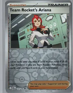 Team Rocket's Ariana 171/182 Uncommon Destined Rivals Pokemon Reverse Holo NM - Image 1
