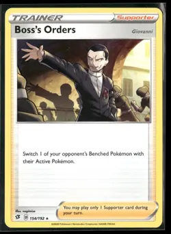 Boss's Orders 154/192 Rare Rebel Clash Pokemon Holo Near Mint - Image 1