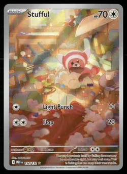 Stufful 154/132 Illustration Rare Mega Evolution Pokemon Holo NM - Image 1