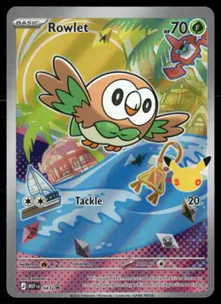 Rowlet 043 Holo Promo ME: Mega Evolution Promo Pokemon NM - Image 1