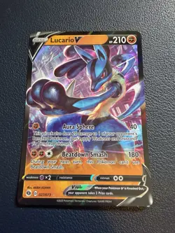 Pokemon TCG Lucario v Champions Path Ultra Rare Holo Card 27/73 - Image 1