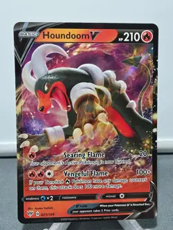 Houndoom V 021/189 Holo V Rare Darkness Ablaze Pokemon Near Mint - Image 1