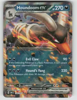 Houndoom ex 134/197 Double Rare Obsidian Flames Pokemon Holo Near Mint - Image 1