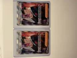 Pokemon TCG Team Rocket’s Giovanni 225/182 Double Rare Full Art x2 NM - Image 1