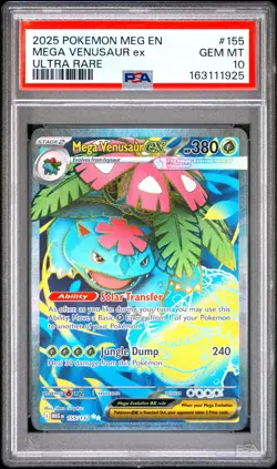 PSA 10 Mega Venusaur ex 155/132 Pokemon Mega Evolution Ultra Rare 2025 GEM MINT - Image 1