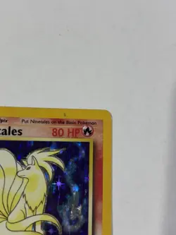Pokemon TCG Ninetales 12/102 Base Set HOLO DAMAGED - Image 3