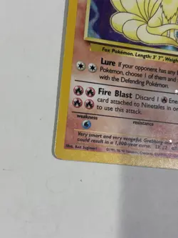 Pokemon TCG Ninetales 12/102 Base Set HOLO DAMAGED - Image 5